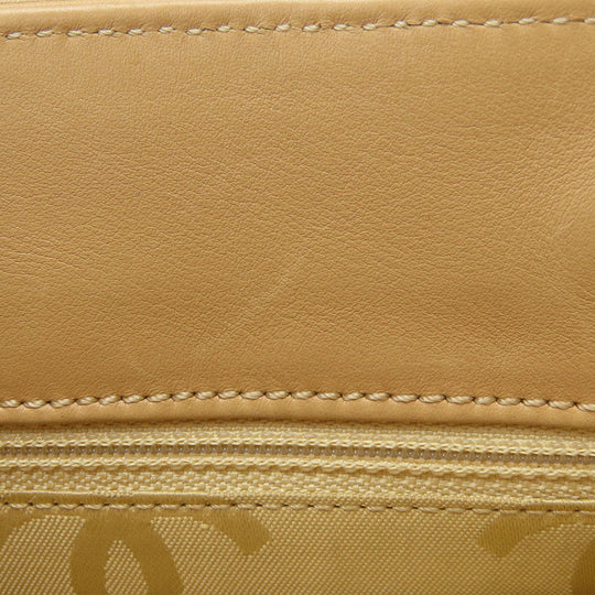 CHANEL Handbag Calfskin beige