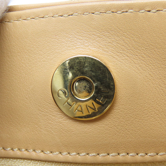 CHANEL Handbag Calfskin beige