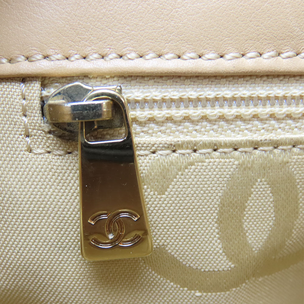 CHANEL Handbag Calfskin beige