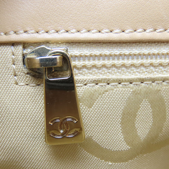 CHANEL Handbag Calfskin beige