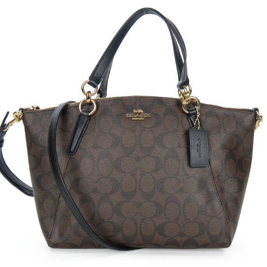 COACH Shoulder Bag F28989 leather Brown Signature Women Used Authentic