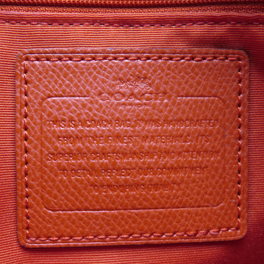 COACH Shoulder Bag F34938 Leather, PVC coated canvas Brown Signature Women Used Authentic