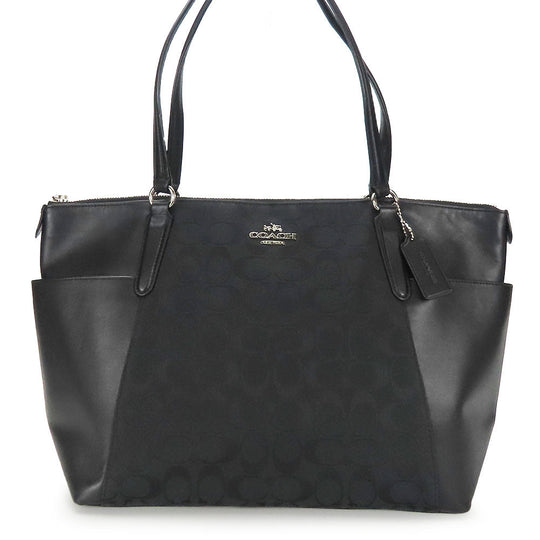 COACH Tote Bag F37231 leather black Signature