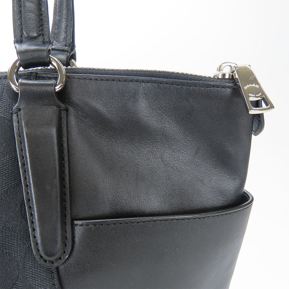 COACH Tote Bag F37231 leather black Signature