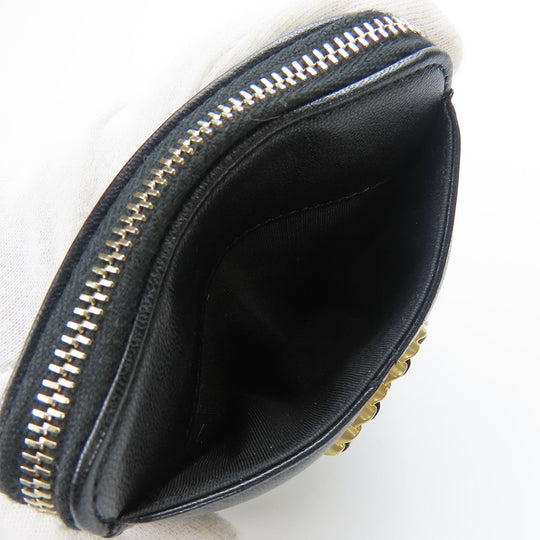 CHANEL Coin case AP2086 lambskin black Women Used Authentic
