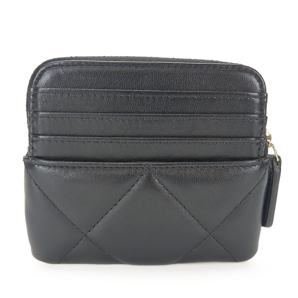 CHANEL Coin case AP2086 lambskin black Women Used Authentic