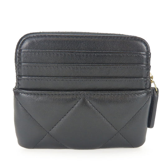 CHANEL Coin case AP2086 lambskin black Women Used Authentic