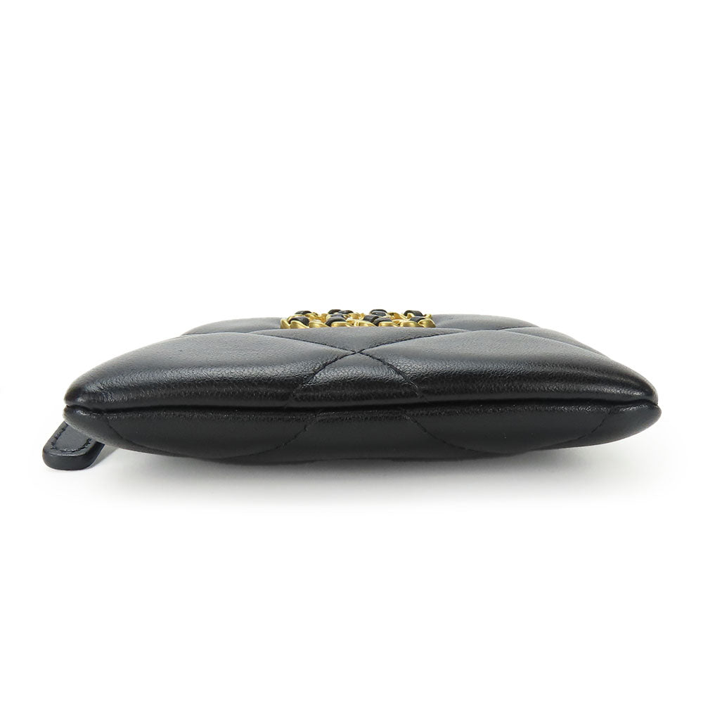 CHANEL Coin case AP2086 lambskin black Women Used Authentic