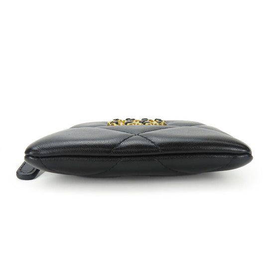 CHANEL Coin case AP2086 lambskin black Women Used Authentic