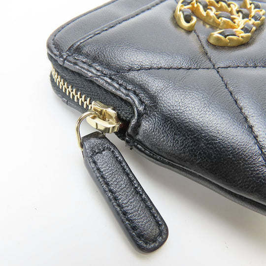CHANEL Coin case AP2086 lambskin black Women Used Authentic