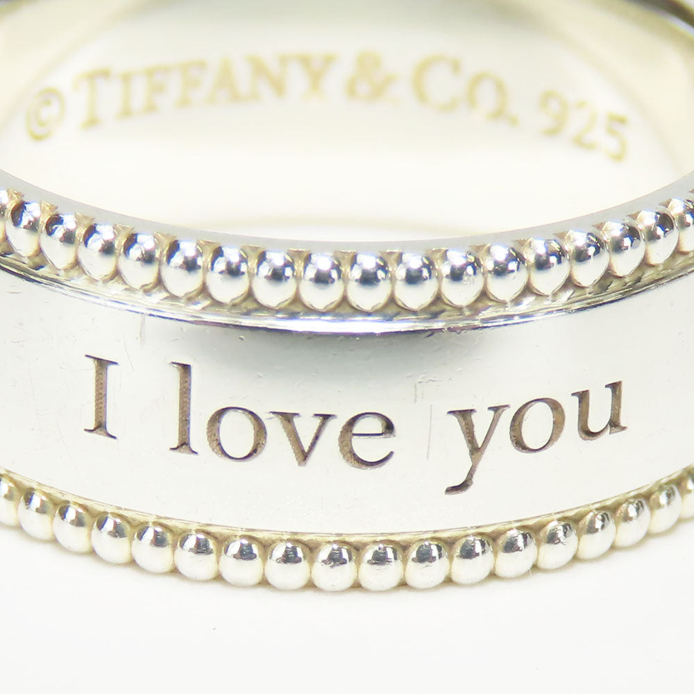 TIFFANY&Co. Ring Silver925 Silver Milgrain wide Women Used Authentic