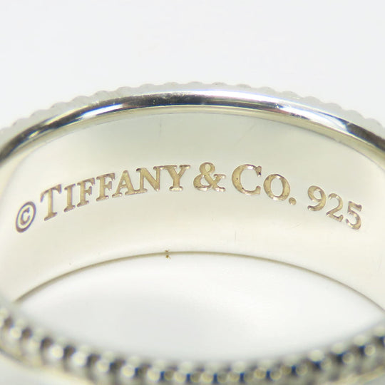 TIFFANY&Co. Ring Silver925 Silver Milgrain wide Women Used Authentic