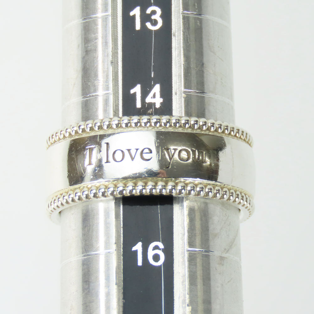 TIFFANY&Co. Ring Silver925 Silver Milgrain wide Women Used Authentic