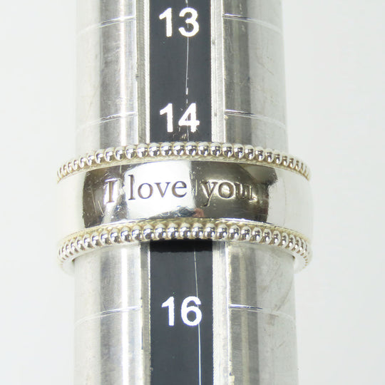 TIFFANY&Co. Ring Silver925 Silver Milgrain wide Women Used Authentic