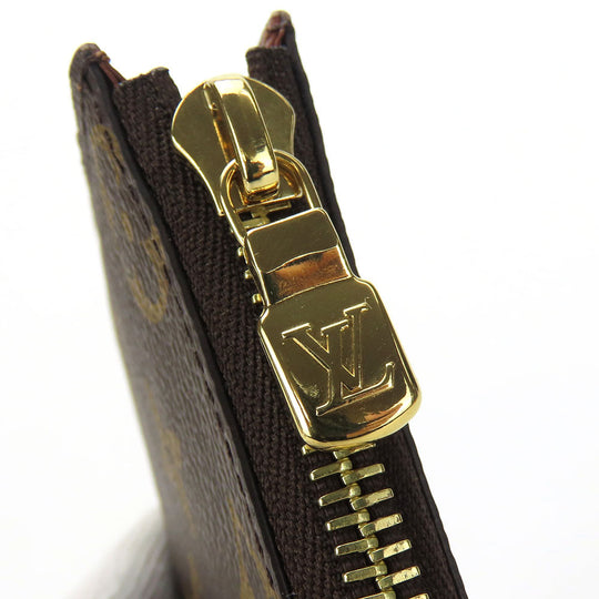 LOUIS VUITTON Card Case M83476 Monogram Brown Portefeuille Noah Compact Women Used Authentic