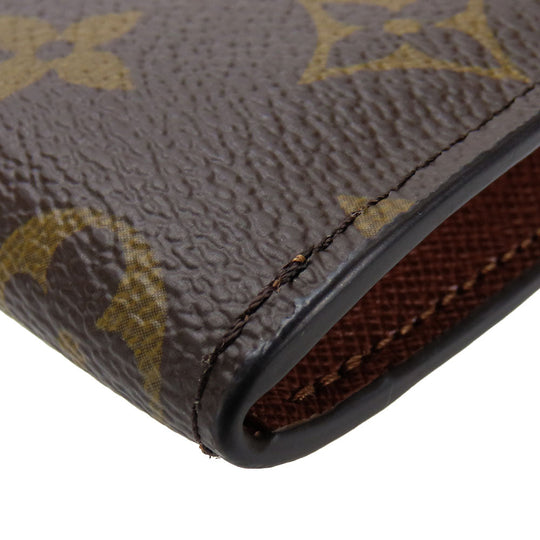 LOUIS VUITTON Card Case M83476 Monogram Brown Portefeuille Noah Compact Women Used Authentic