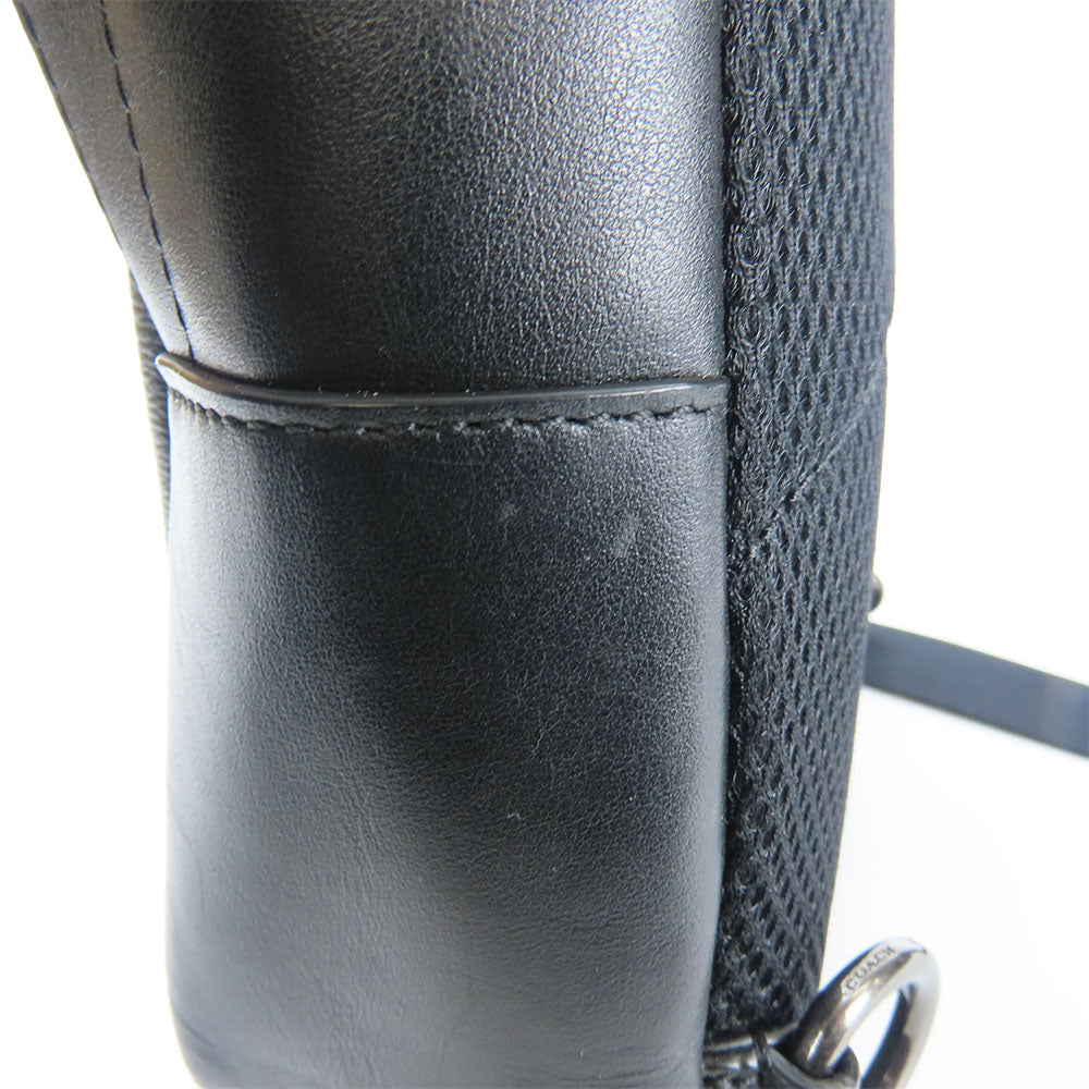 COACH Sling bag F39942 leather black Signature