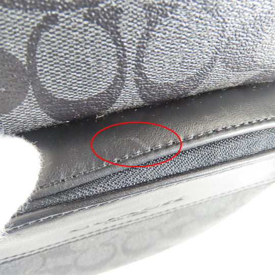 COACH Sling bag F39942 leather black Signature