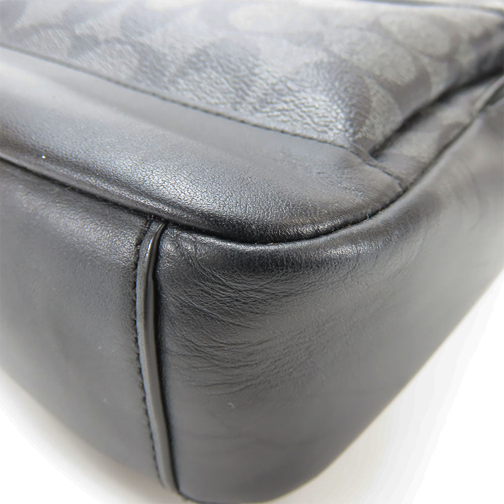 COACH Sling bag F39942 leather black Signature