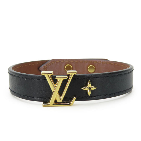 LOUIS VUITTON bracelet M8085 Leather, Metal black LV Iconic Bracelet Women(Unisex) Used Authentic