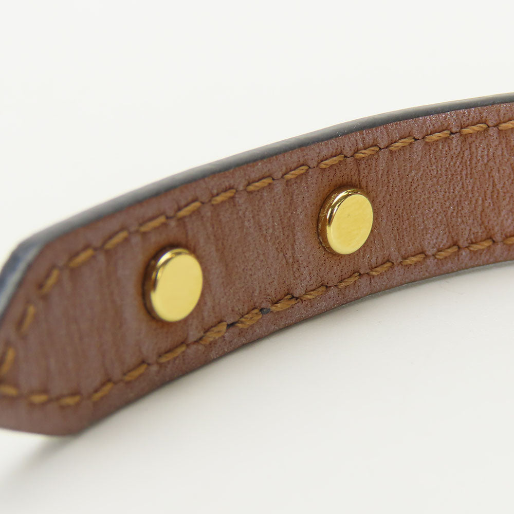 LOUIS VUITTON bracelet M8085 Leather, Metal black LV Iconic Bracelet Women(Unisex) Used Authentic