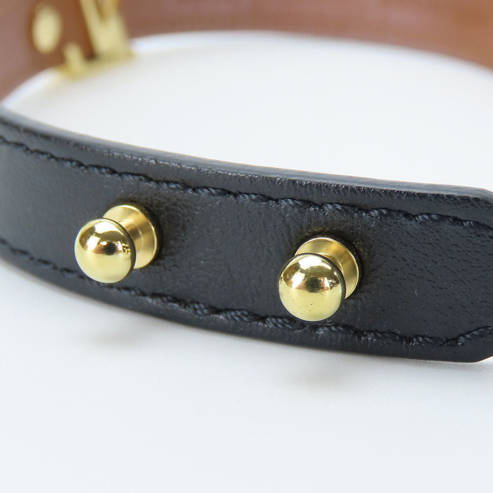 LOUIS VUITTON bracelet M8085 Leather, Metal black LV Iconic Bracelet Women(Unisex) Used Authentic