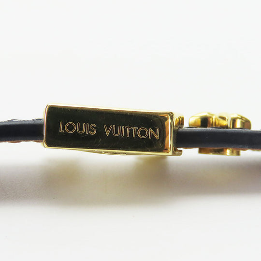 LOUIS VUITTON bracelet M8085 Leather, Metal black LV Iconic Bracelet Women(Unisex) Used Authentic