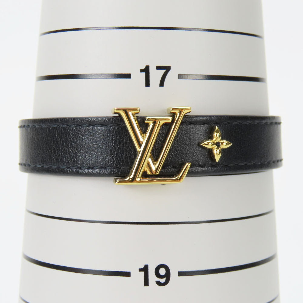 LOUIS VUITTON bracelet M8085 Leather, Metal black LV Iconic Bracelet Women(Unisex) Used Authentic