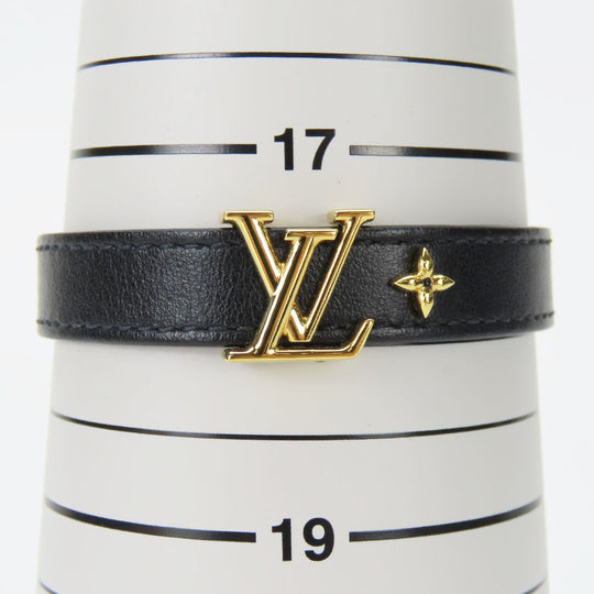 LOUIS VUITTON bracelet M8085 Leather, Metal black LV Iconic Bracelet Women(Unisex) Used Authentic