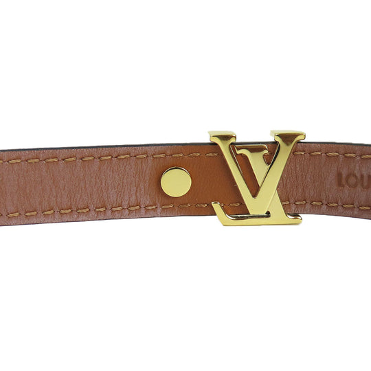 LOUIS VUITTON bracelet M8085 Leather, Metal black LV Iconic Bracelet Women(Unisex) Used Authentic