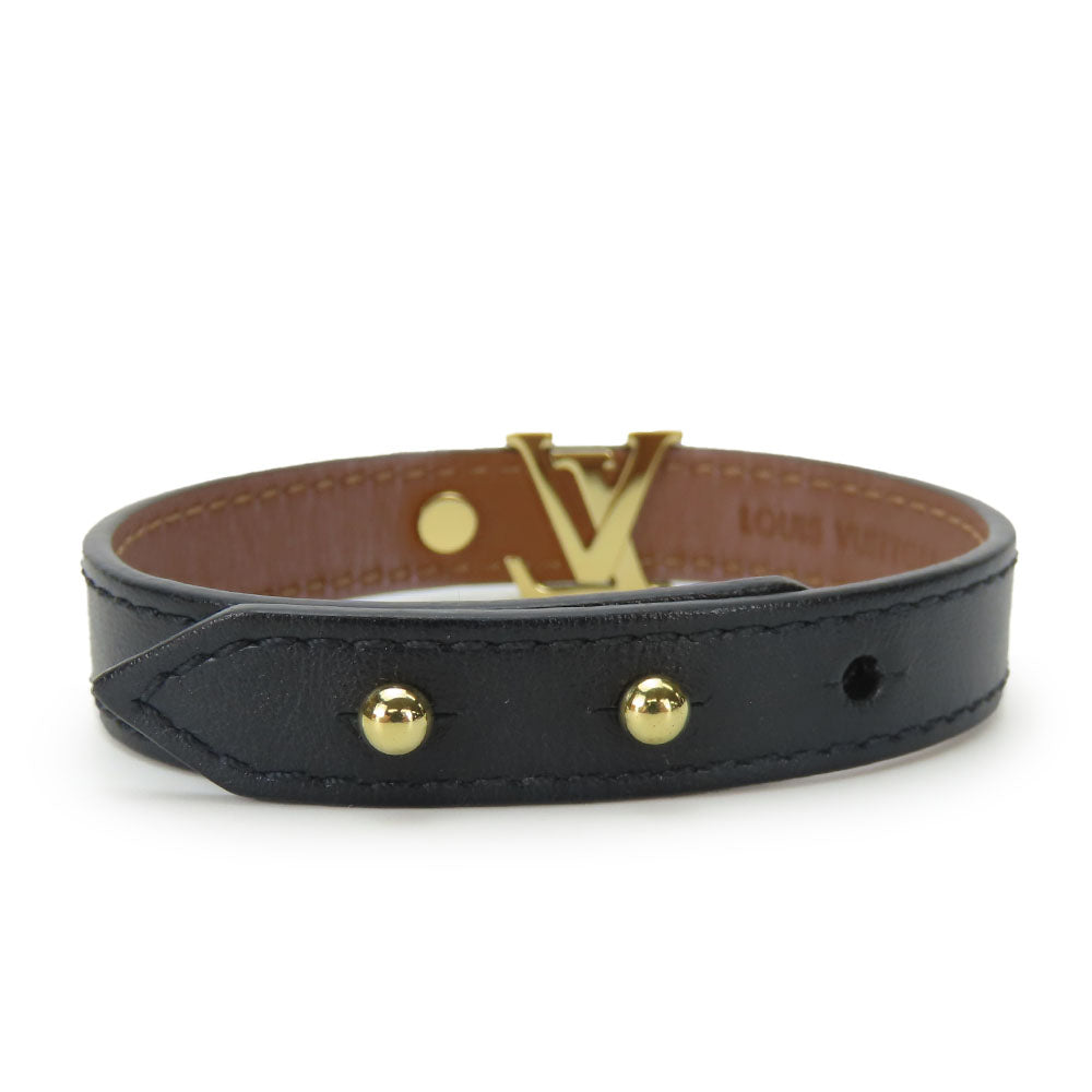 LOUIS VUITTON bracelet M8085 Leather, Metal black LV Iconic Bracelet Women(Unisex) Used Authentic