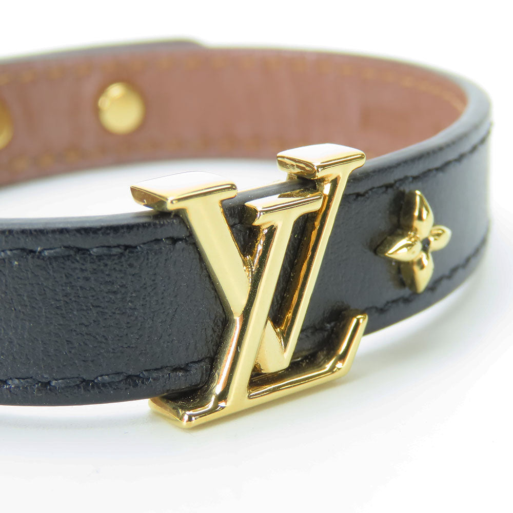LOUIS VUITTON bracelet M8085 Leather, Metal black LV Iconic Bracelet Women(Unisex) Used Authentic