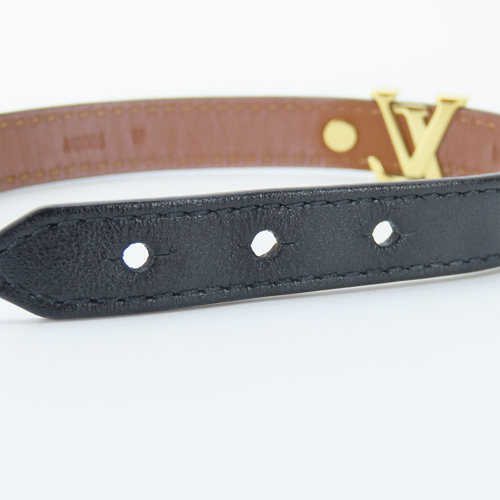 LOUIS VUITTON bracelet M8085 Leather, Metal black LV Iconic Bracelet Women(Unisex) Used Authentic