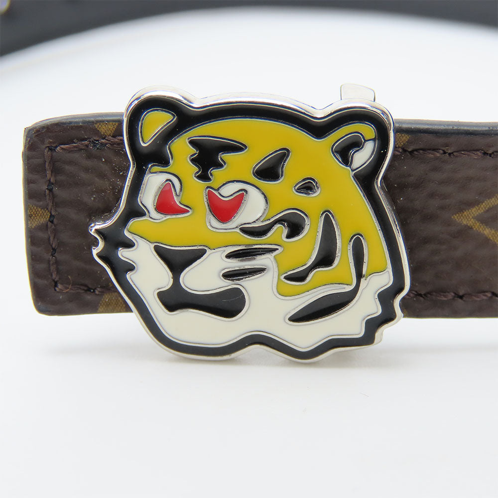 LOUIS VUITTON bracelet M8042 Monogram Brown NIGO LV Tiger Bracelet mens Used Authentic