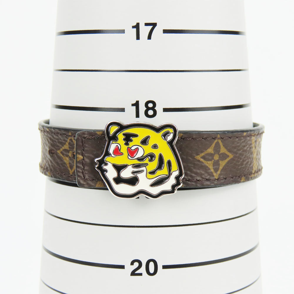LOUIS VUITTON bracelet M8042 Monogram Brown NIGO LV Tiger Bracelet mens Used Authentic