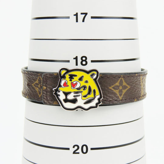 LOUIS VUITTON bracelet M8042 Monogram Brown NIGO LV Tiger Bracelet mens Used Authentic