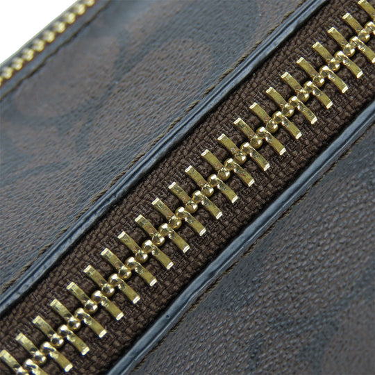 COACH Shoulder Bag F58288 Leather, PVC Dark brown Women Used Authentic