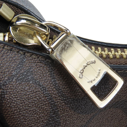 COACH Shoulder Bag F58288 Leather, PVC Dark brown Women Used Authentic