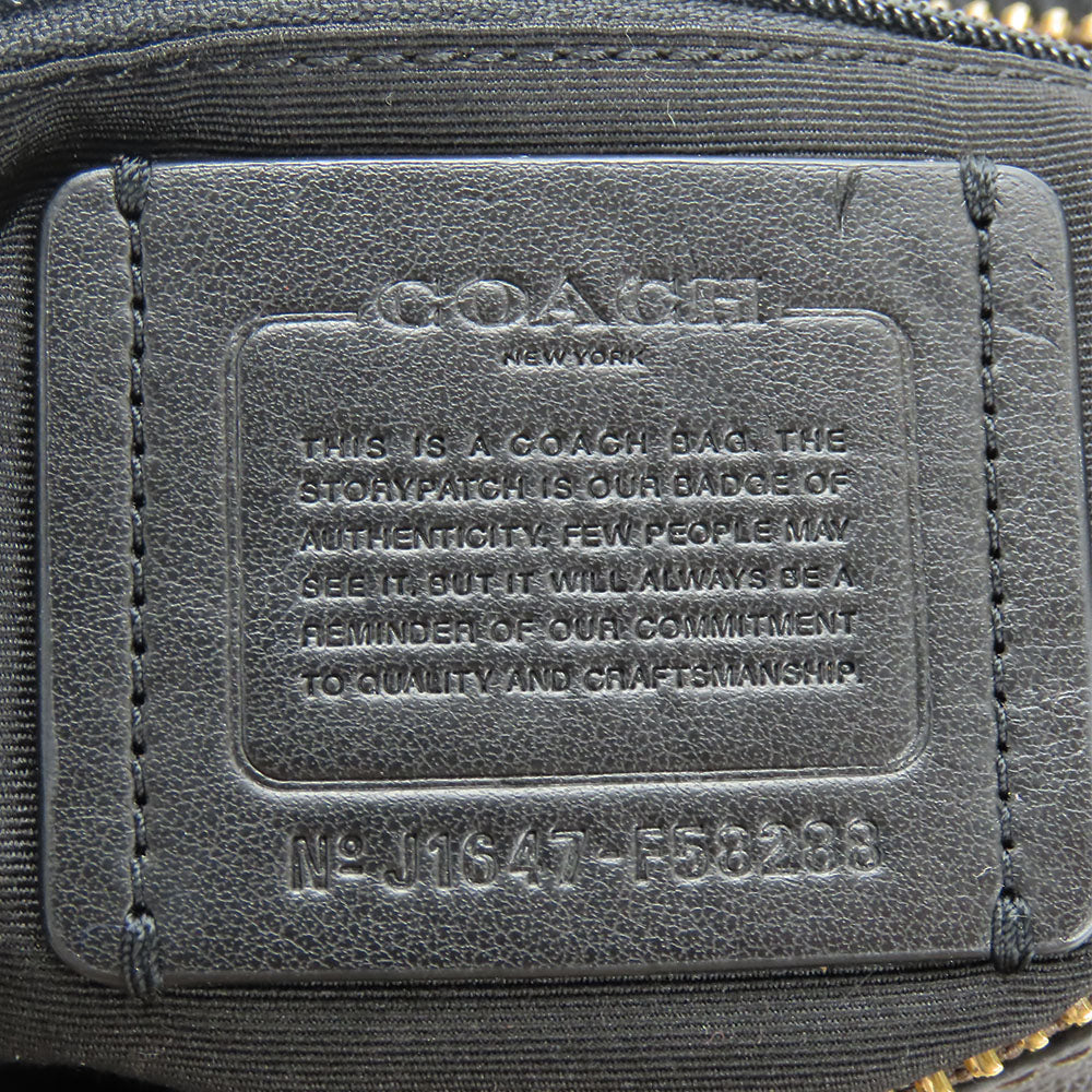 COACH Shoulder Bag F58288 Leather, PVC Dark brown Women Used Authentic