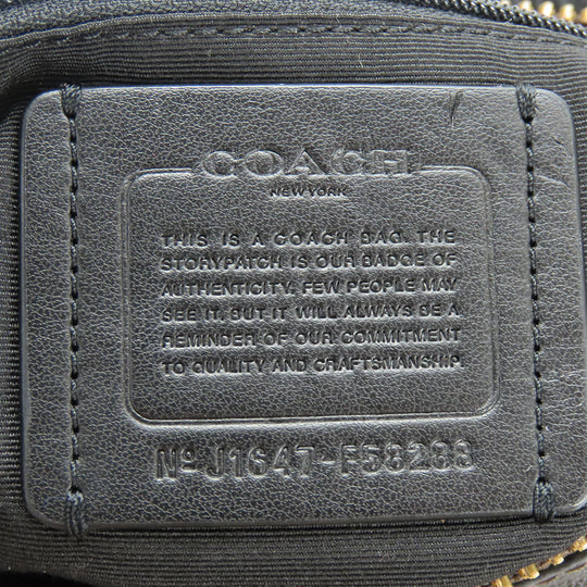 COACH Shoulder Bag F58288 Leather, PVC Dark brown Women Used Authentic