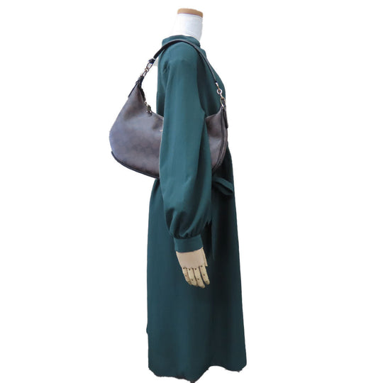 COACH Shoulder Bag F58288 Leather, PVC Dark brown Women Used Authentic