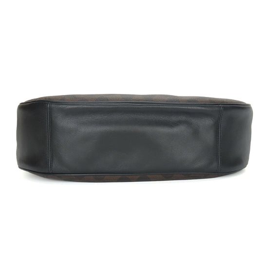 COACH Shoulder Bag F58288 Leather, PVC Dark brown Women Used Authentic