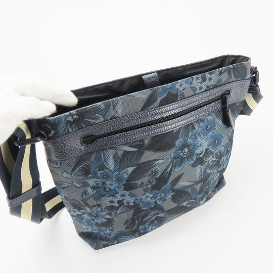 COACH Shoulder Bag F59301 leather Navy type Botanical Women Used Authentic