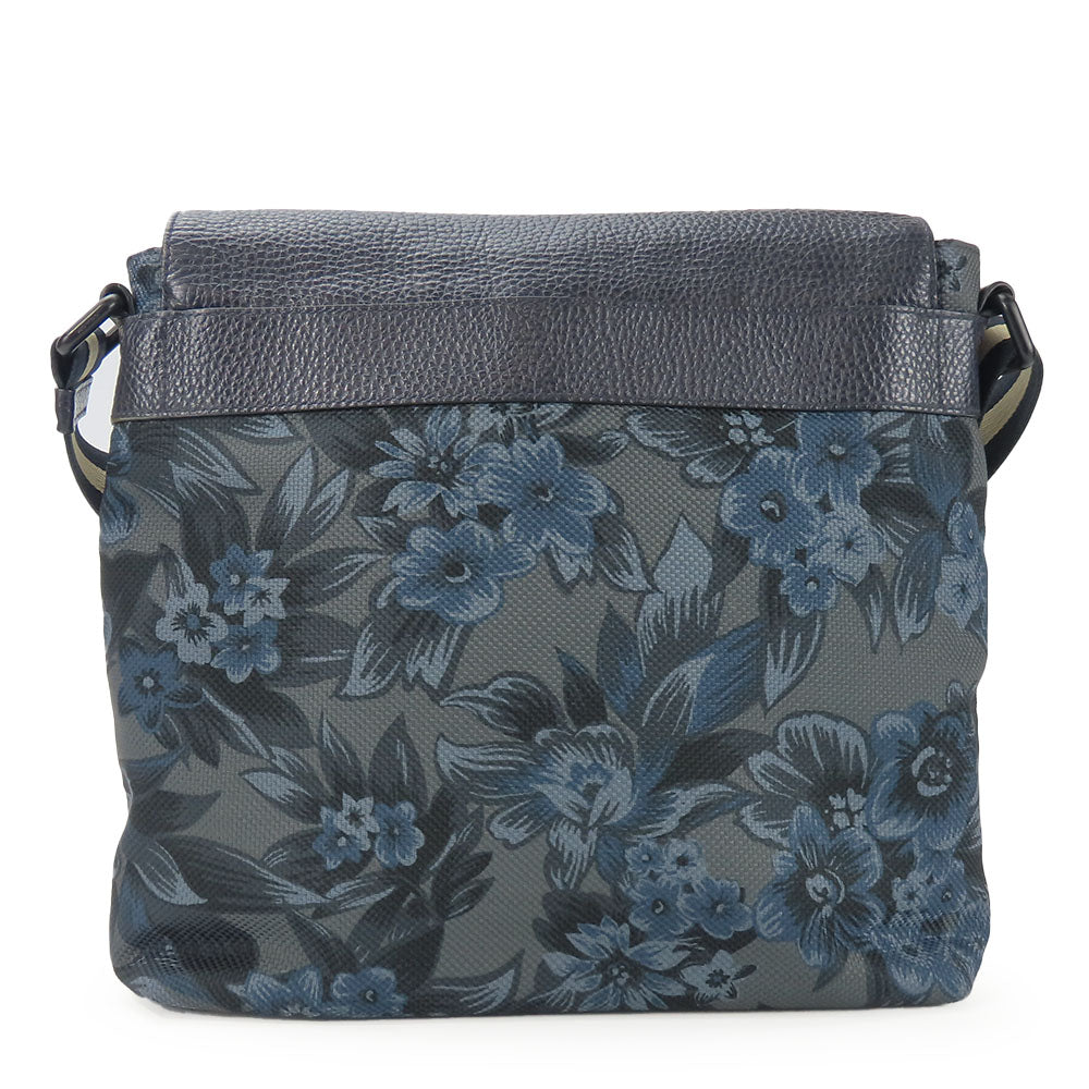 COACH Shoulder Bag F59301 leather Navy type Botanical Women Used Authentic