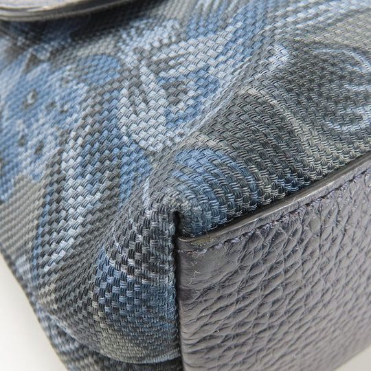 COACH Shoulder Bag F59301 leather Navy type Botanical Women Used Authentic