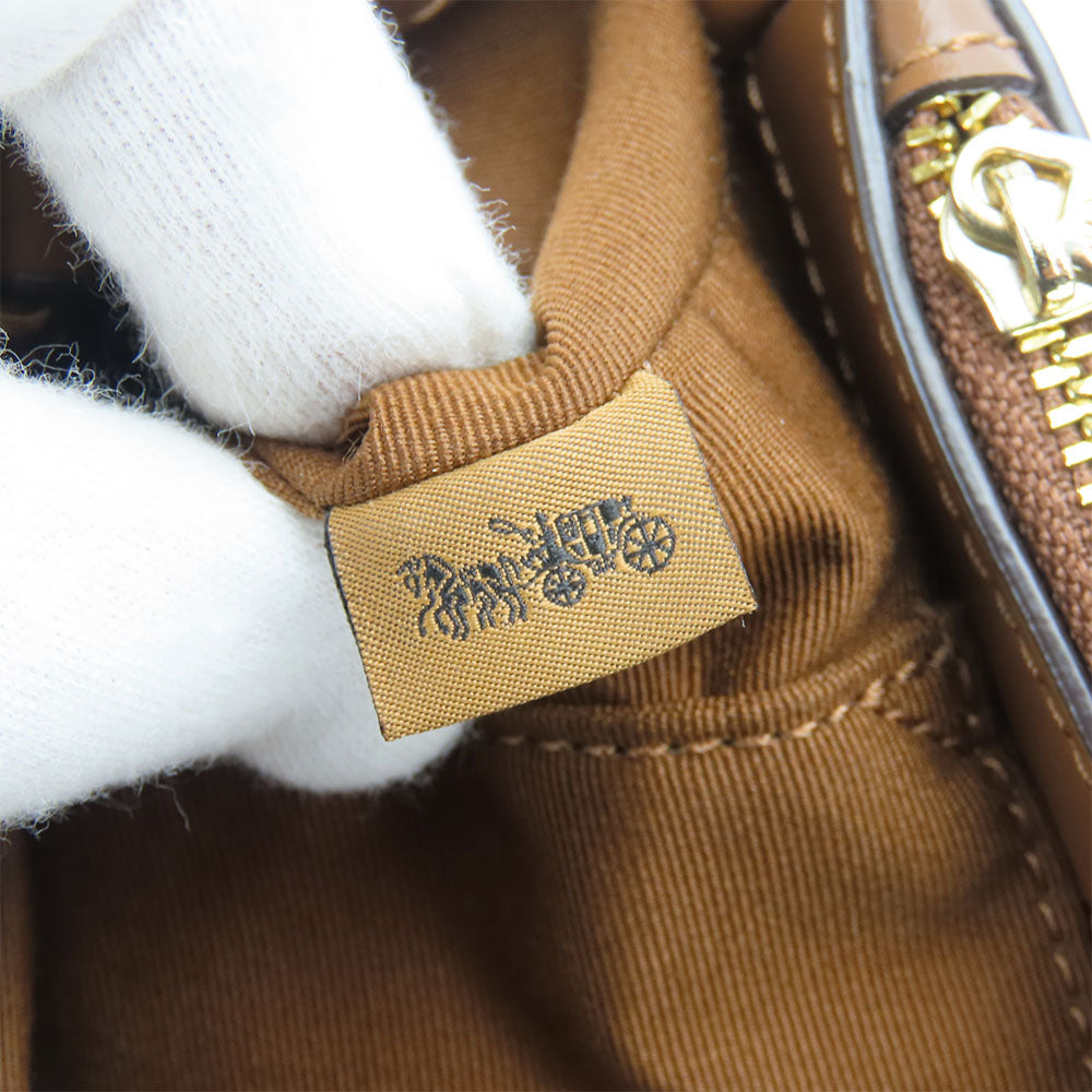 COACH Handbag F67027 PVC, Leather Brown Women Used Authentic