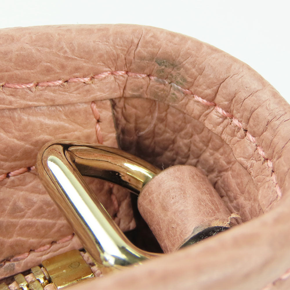 GUCCI Handbag 449241 Leather, GG canvas pink Women Used Authentic