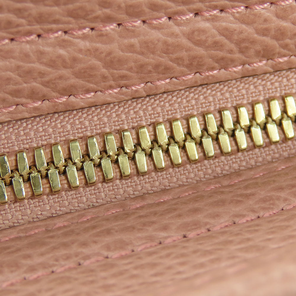 GUCCI Handbag 449241 Leather, GG canvas pink Women Used Authentic