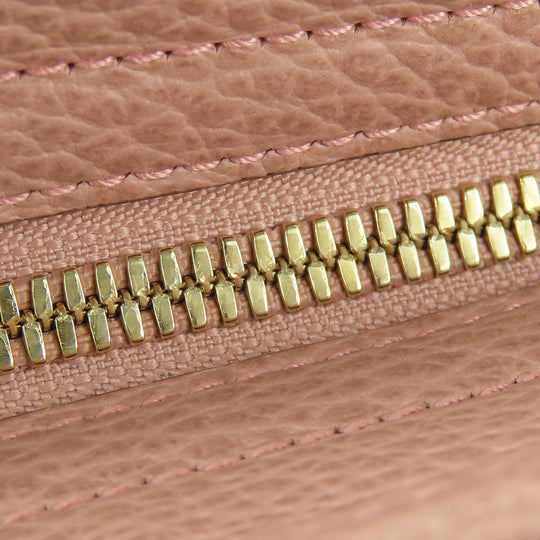 GUCCI Handbag 449241 Leather, GG canvas pink Women Used Authentic