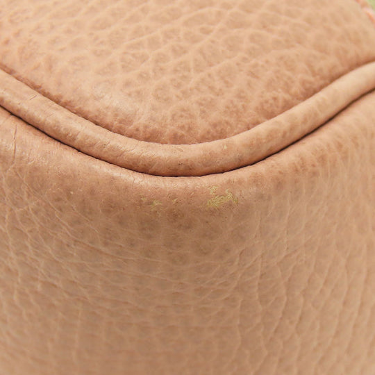 GUCCI Handbag 449241 Leather, GG canvas pink Women Used Authentic